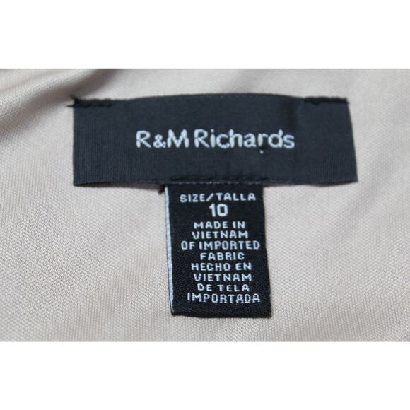 R&M Richards Navy Lace Bodice Draped Evening Gown | Women’s Size 10 - Picture 6 of 8